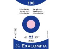 Paquet 100 fiches sous film - bristol uni non perforé 210x297mm