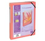 Carpetas de proyecto con gomas Kreacover®Pastel 7/10e - Lomo: 40 mm - Formato de documento: A4 - Tamaño: 25x33cm - Colores surtidos