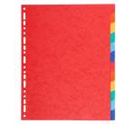 Tabbladen gerecycleerd karton 220g - 12 tabs - A4 maxi - Geassorteerd