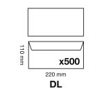 Enveloppe blanche sans fenêtre auto-adhésive avec bande protectrice 80 g/m² - Boîte de 500