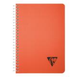 Carnet reliure intégrale Linicolor ESSENCE A5 180 pages petits carreaux couverture plastique polypropyène rainuré - Rouge garance