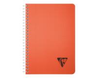 Carnet reliure intégrale Linicolor ESSENCE A5 180 pages petits carreaux couverture plastique polypropyène rainuré - Rouge garance