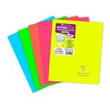 Cahier piqué Koverbook Neon 17x22cm 96 pages grands carreaux couverture polypropylène opaque - Assortis
