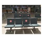 Panneau PVC adhésif antidérapant Interdit de s'assoir 10 cm - Rouge