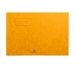 Protège cahier carte lustrée 225g - 17x22 cm - Jaune