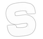 Letter 12cm, S. - Wit