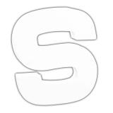 Petite lettre S 12cm - Blanc