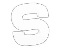 Letter 12cm, S. - Wit