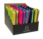 Pennenetui vierkant 2-vaks Tricolor - Geassorteerd