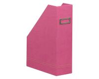 Rhodiarama porte-revues simili cuir italien 10x25x31 cm - Fuchsia