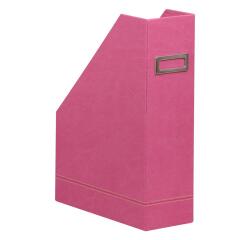 Rhodiarama porte-revues simili cuir italien 10x25x31 cm - Fuchsia