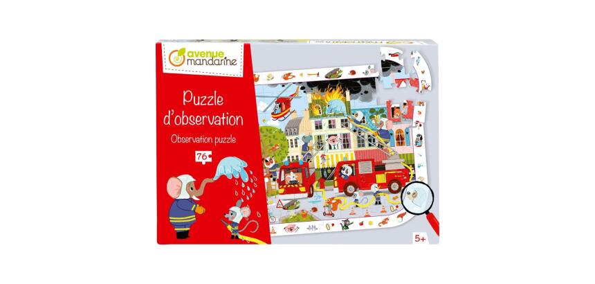 Puzzle d'observation, Pompiers - Rouge