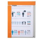 Porte-bloc aimanté rembordé plastique pour A4