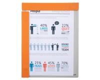 Porte-bloc aimanté rembordé plastique pour A4