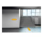 Panneau adhesif exacompta pvc antiderapant circulation      obligatoire 100cm coloris     jaune