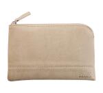 Rhodiarama pochette zippée en simili cuir - taille S (11x17 cm) - Beige