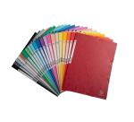 Carpetas Exacompta con gomas cartulina lustrada 3 solapas - Colores surtidos vivos