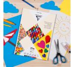 PAPIER COULEUR, Bloc de 20 feuilles 120g/m2 au format 21x29,7cm - Assortiment