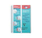 Carnet de vocabulaire reliure intégrale Koverbook 11x17cm 100 pages ligné + marge centrale couverture polypropylène transparent - Incolore