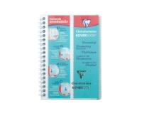 Carnet de vocabulaire reliure intégrale Koverbook 11x17cm 100 pages ligné + marge centrale couverture polypropylène transparent - Incolore