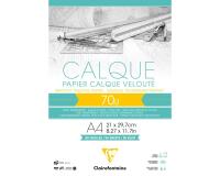 Papier Calque bloc collé 50F A4 70/75g