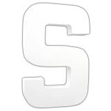 Lettre S 20,5cm - Blanc