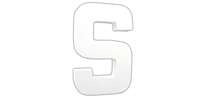 Lettre S 20,5cm - Blanc
