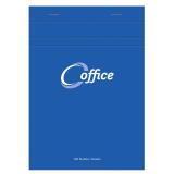 Bloc de bureau Office agrafé en-tête A5 100 feuilles petits carreaux 56 g - Bleu