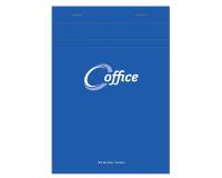 Bloc de bureau Office agrafé en-tête A5 100 feuilles petits carreaux 56 g - Bleu