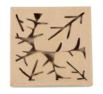 Boite végétale carrée 17x17x3cm - Kraft