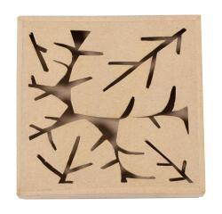 Boite végétale carrée 17x17x3cm - Kraft