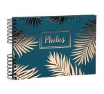 Album photo à spirales 50 pages noires - Format 32x22cm - PALMA - Bleu