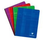 Cahier brochure dos toilé 17x22 cm 288 pages grands carreaux - Assortis