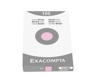 Box of 100 record cards - squared 148x210mm