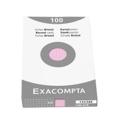 Box of 100 record cards - squared 148x210mm