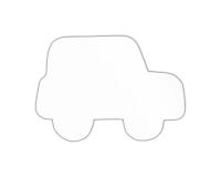 Symbole voiture 20.5cm - Blanc