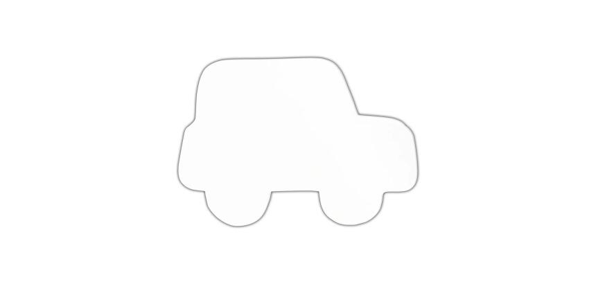 Symbole voiture 20.5cm - Blanc