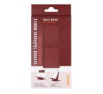 Rhodiarama support pour téléphone mobile simili cuir italien 13x8x8,5 cm - Lie de vin