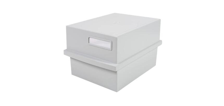 Boîte à fiches "K" DIN A6 - Gris lumière