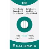 Pk100 Exa Rec Card 7.5x12.5 Lined White - White