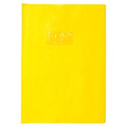 Protège-cahiers grain losange PVC 18/100ème avec porte-étiquette A4