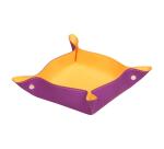 Rhodiarama vide-poche réversible simili cuir italien 12x12x4,5 cm - Violet