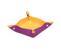 Rhodiarama vide-poche réversible simili cuir italien 12x12x4,5 cm - Violet