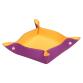 Rhodiarama vide-poche réversible simili cuir italien 12x12x4,5 cm - Violet