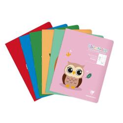 Cahier piqué 17x22 cm 32 pages double ligne 2 mm + interligne verticale + marge - Assortis