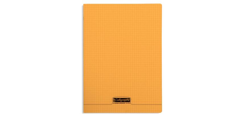 Cahier piqué 8000 POLYPRO A4 96 pages petits carreaux 90 g - Orange