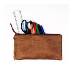 KLEO-PATHRA CUIR Trousse plate 22x11 cm Bronze