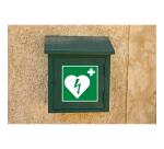 Panneau PVC adhésif antidérapant Défibrilateur 20x20 cm - Vert