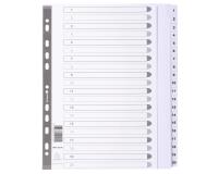 Intercalaires imprimés à touches plastifiées - 20 touches 1 à 20 - A4 maxi - Blanc