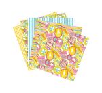 PAPIER IMPRIMÉ, Pochette de 5 feuilles 200g/m2 au format 30.5x30.5cm - Multicolore